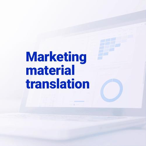 Marketing material translation