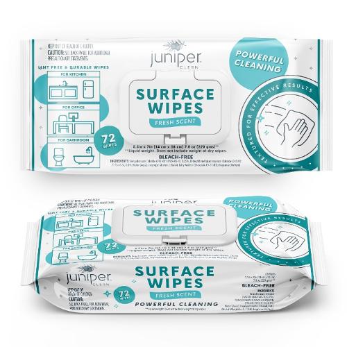 Juniper Clean Surface Cleaning Wet Wipes