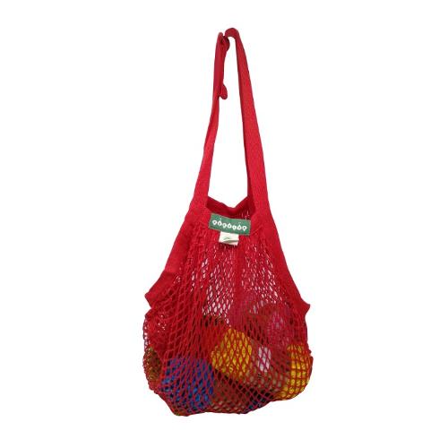 Ecology Reusable Fair Trade Cotton Red String Bags