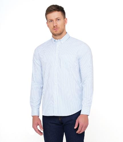 Men's blue striped shirt