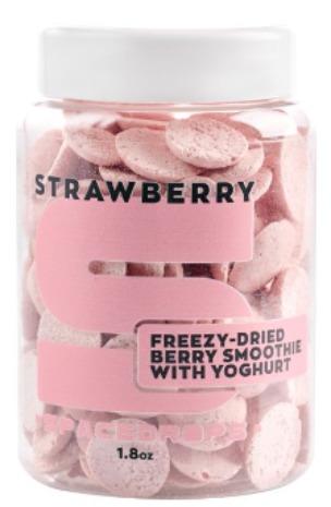 Freezy-dried strawberry with yogurt