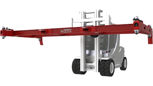 Forklift spreader for container handling