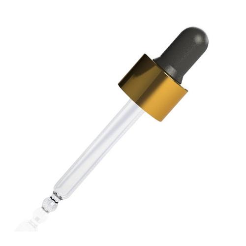 ALU Gold Night Assembled Dropper – 20 ml, Black Teat