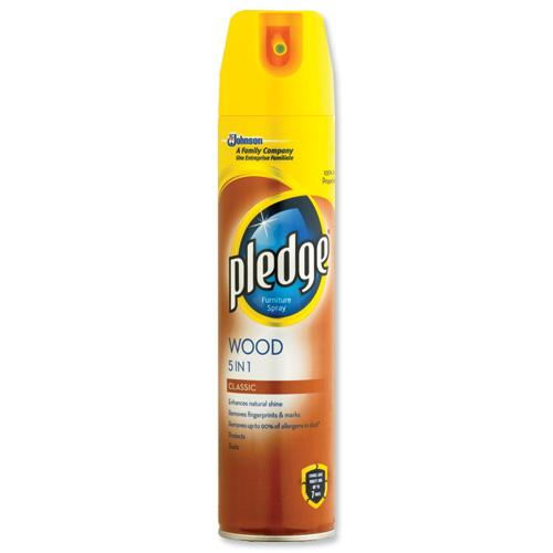 Pledge Wood 5in1, Spray For Cleaning Wooden Surfaces, 250 Ml