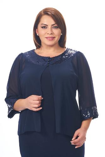 Large Size Navy Blue Color Bolero