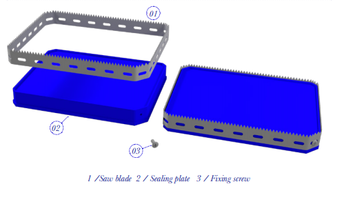 FOIL COVERED FOOD TRAY BLADES