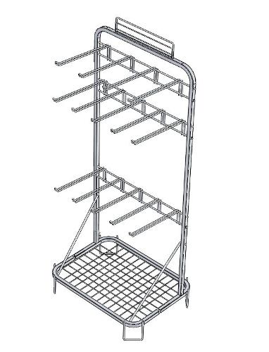 DISPLAY STAND WITH FIXED SPINDLES
