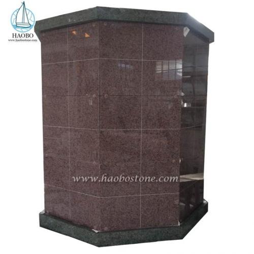 Haobo Stone 96 Niche Octagonal Granite Community Columbariums Niches