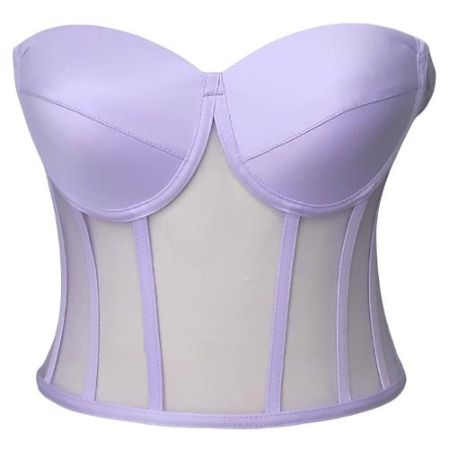 Lilac Transparent Tie-Up Corset Bustier