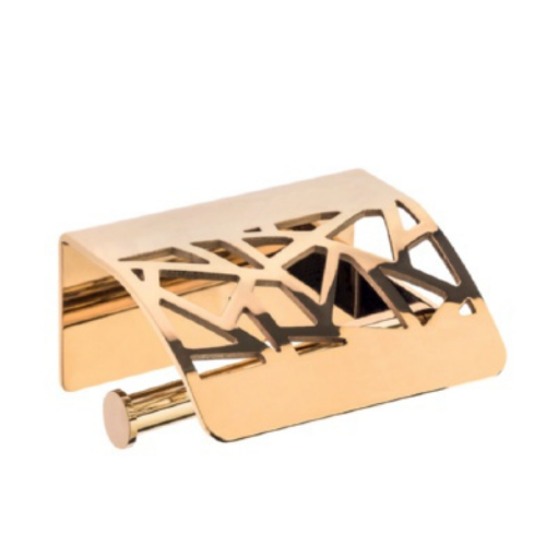 Zeus Gold Paper Holder With Lid