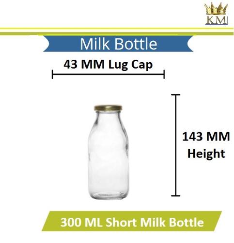 Short Glass Milk Bottle