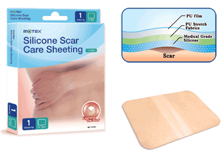 Silicone scar care sheeting