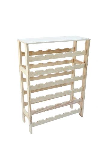 Wine racks made of wood.