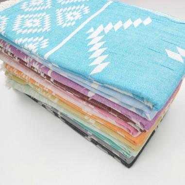 Jacquard Turkish towel Aztec kilim