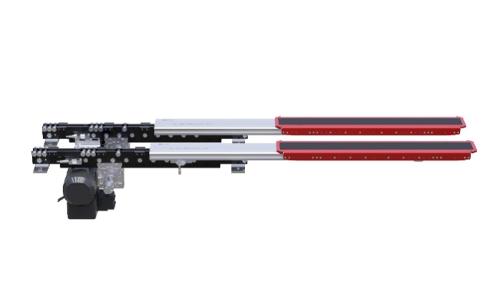 Single-deep telescopic fork for pallets