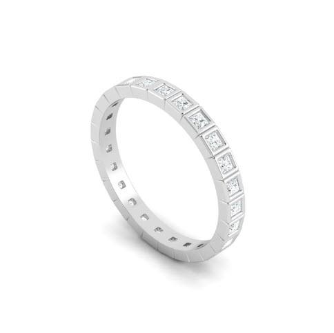 Regal Brilliance Princess Cut Diamond Eternity Band Ring