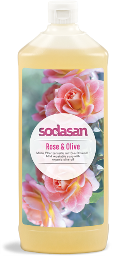 Sodasan Liquid Soap Rose & Olive Refill