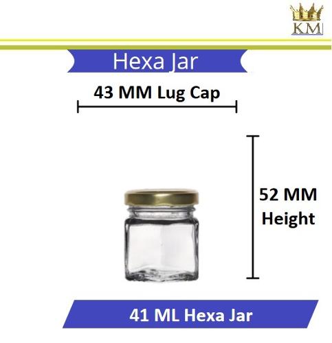 Hexa Jar Glass