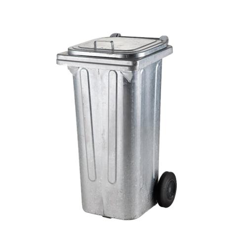 Metal bin with wheels 120