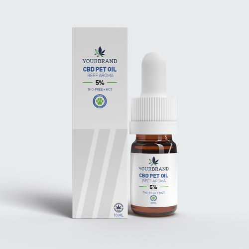 CBD PET OIL 5% Broad-Spectrum (THC-FREE) MCT Coconut Oil - White Label