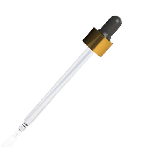 ALU Gold Night Assembled Dropper – 100 ml, Black Teat