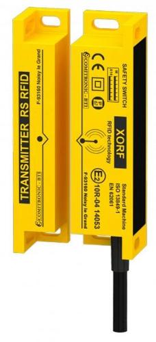 Controls the position of safety doors/casings with RFID encoding
