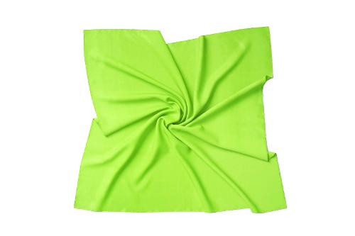 Microfiber satin bandana, 100% twill silk, 55x55cm - green