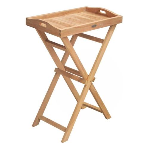 tray table teak wood side table