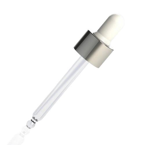 ALU Silver Day Assembled Dropper – 30 ml, White Teat,