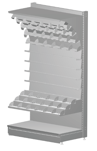 Modular shop rack systems & instore interior shelving design