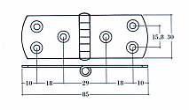 Nautical Sector Hinges / Hinges Naval Sector - Art. N / 08530 / IL