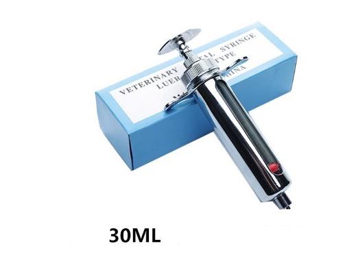 30ml pig,sheep,cattle,horse metal syringe/injector 