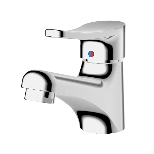 Single-lever basin mixer