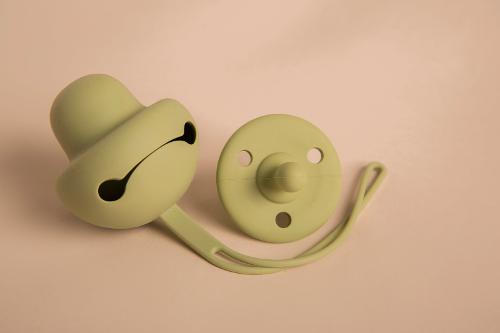 Pacifier + pacifier holder - Olive