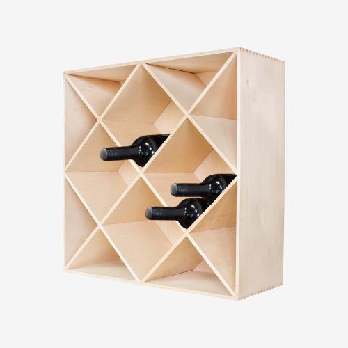 Plywood wine shelf