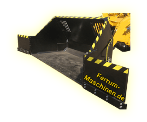 Large-volume snow shovel for Ferrum DM court loader / wheel loader