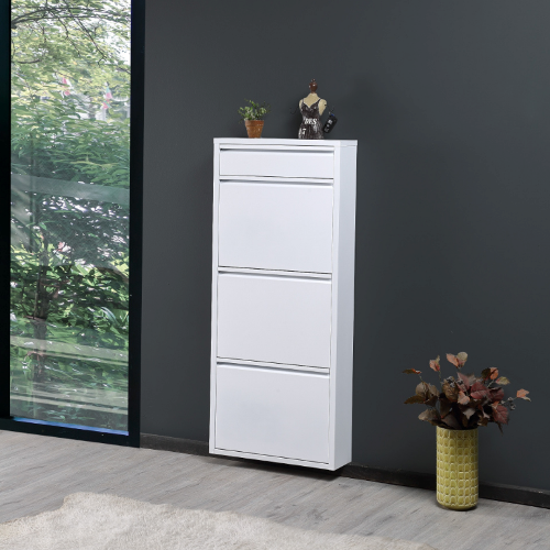 Gowoll shoe cabinet (3+1 flaps white)