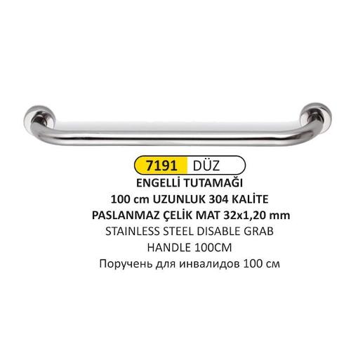 7191 STAINLESS STEEL DISABLE GRAB HANDLE 100CM