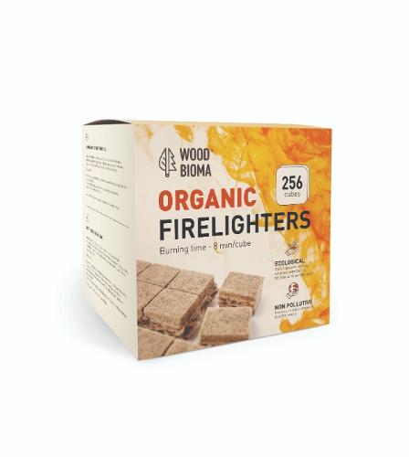 Ecological Brown Firelighters for BBQ, Pizza Oven, Fire Pits