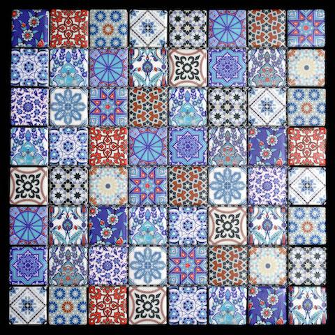 Square mosaic tiles