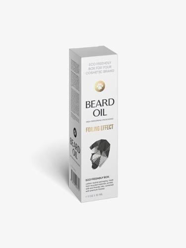 Beard oil box square bottom shaped small size white eco-friendly