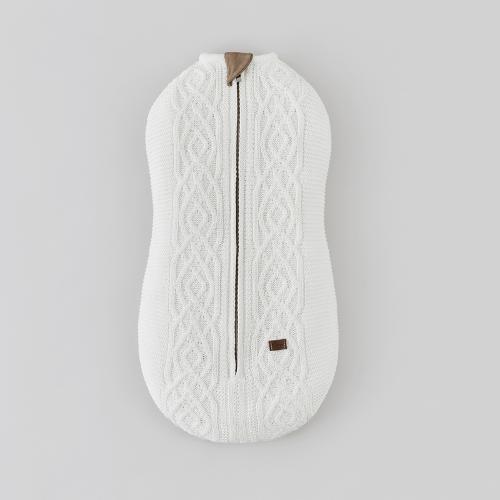 Cocoon knitted swaddling Jasper with arans Cream