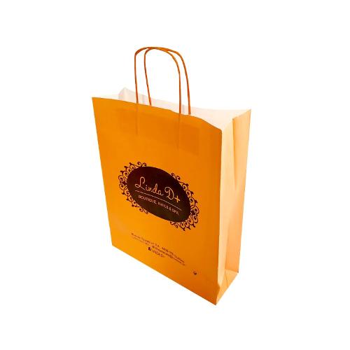 Kraft paper bag with twisted handle, economic range