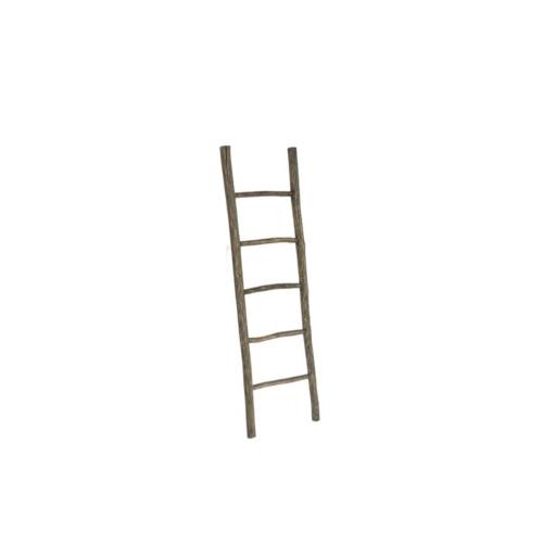 wooden decoration ladder carved brown