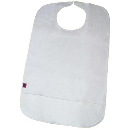 Ubio terry bib with velcro/clip closure & pocket 75 x 45