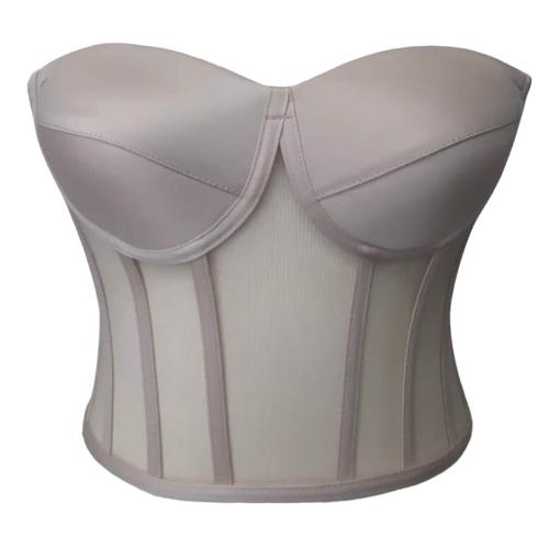 Nude Colored Transparent Tie-Up Corset Bustier