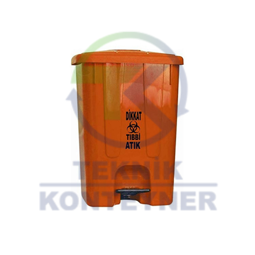 40 LT Medical Waste Bucket Cornered With Pedal