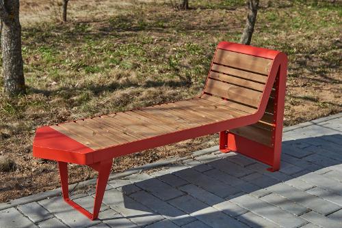 Bench «Infinity wood» (Sun louger)