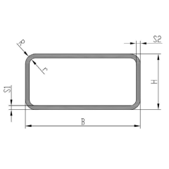 Rectangular Tube With Radius