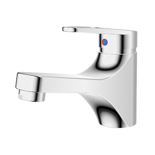 Single-lever basin mixer